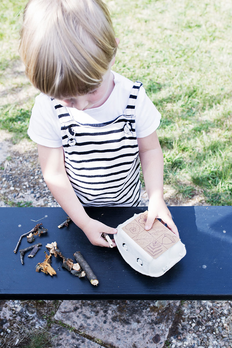 DIY Naturbingo als Beschäftigung für Kinder